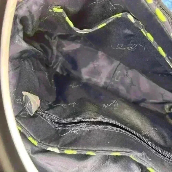 Vera Bradley Navy Blue Green Lucky Dots Turnlock Flap Crossbody Shoulder Bag - Picture 13 of 14